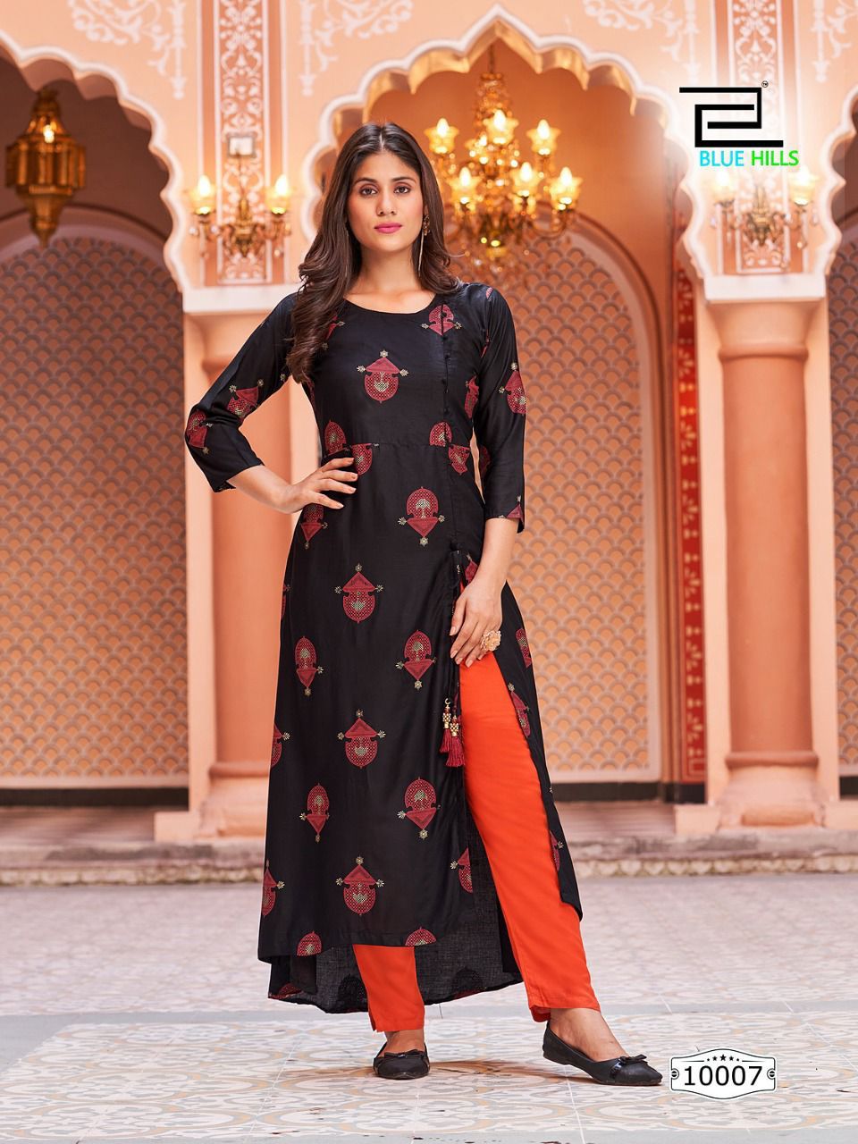 Blue Hills First Date 10 Ethnic Wear Long Designer Wholesale Kurti	